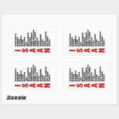 Sticker Rectangulaire Villes d'Isaan, Thaïlande (Feuille)