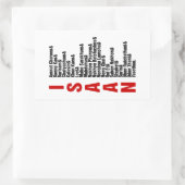 Sticker Rectangulaire Villes d'Isaan, Thaïlande (Sac)