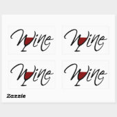 STICKER RECTANGULAIRE VIN (Feuille)