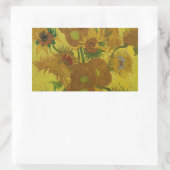 Sticker Rectangulaire Vincent Van Gogh 15 Peinture de tournesols (Sac)