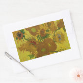 Sticker Rectangulaire Vincent Van Gogh 15 Peinture de tournesols (Enveloppe)