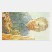 Sticker Rectangulaire Vincent van Gogh - Autoportrait devant l'Easel (Devant)