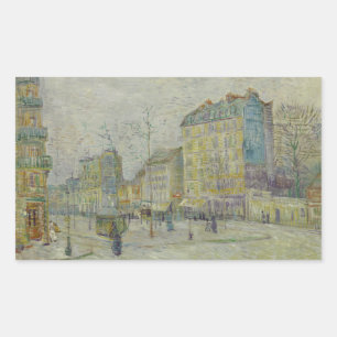 Sticker Rectangulaire Vincent van Gogh - Boulevard de Clichy