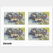 Sticker Rectangulaire Vincent van Gogh - Cabbages rouges et oignons (Feuille)