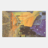 Sticker Rectangulaire Vincent van Gogh - Café Terrasse en soirée (Devant)