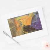 Sticker Rectangulaire Vincent van Gogh - Café Terrasse en soirée (Enveloppe)