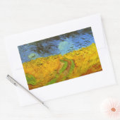 Sticker Rectangulaire Vincent van Gogh Champ de blé avec corbeaux (Enveloppe)