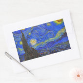 Sticker Rectangulaire Vincent van Gogh - La Nuit étoilée (1889) (Enveloppe)