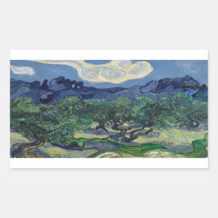 Sticker Rectangulaire Vincent van Gogh - Les oliviers