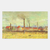 Sticker Rectangulaire Vincent van Gogh - Les usines à Asnieres (Devant)