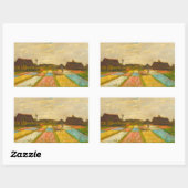 Sticker Rectangulaire Vincent van Gogh Lits à fleurs en Hollande (Feuille)