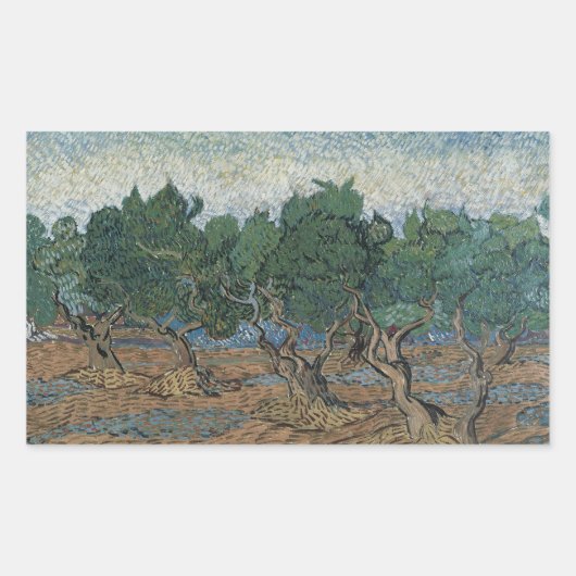 Sticker Rectangulaire Vincent van Gogh - Olive Grove (Devant)