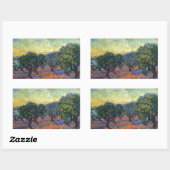 Sticker Rectangulaire Vincent Van Gogh Olive Grove Impressionnisme Art (Feuille)