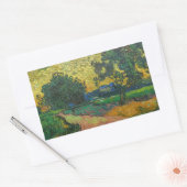 Sticker Rectangulaire Vincent van Gogh - Paysage à Twilight (Enveloppe)