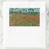 Sticker Rectangulaire Vincent van Gogh - Poppy Field (Sac)