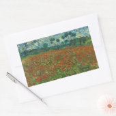 Sticker Rectangulaire Vincent van Gogh - Poppy Field (Enveloppe)