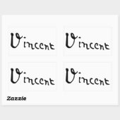 Sticker Rectangulaire Vincent Van Gogh Signature (Feuille)