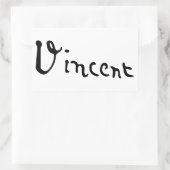 Sticker Rectangulaire Vincent Van Gogh Signature (Sac)