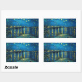 Sticker Rectangulaire Vincent Van Gogh Starry Night Over the Rhone (Feuille)