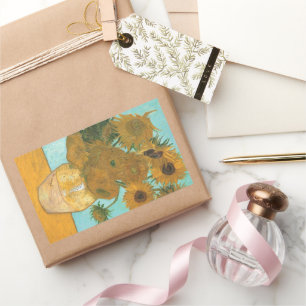 Sticker Rectangulaire Vincent van Gogh - Vase avec douze tournesols