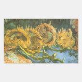 Sticker Rectangulaire Vincent van Gogh - Vie morte : Quatre tournesols c (Devant)