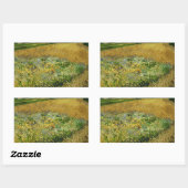 Sticker Rectangulaire Vincent van Gogh - Wheatfield (Feuille)
