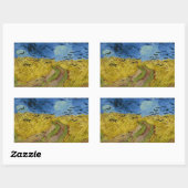 Sticker Rectangulaire Vincent van Gogh - Wheatfield with Crows (Feuille)