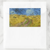 Sticker Rectangulaire Vincent van Gogh - Wheatfield with Crows (Sac)
