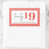 Sticker Rectangulaire Vingt ans de nouvelle année (Sac)