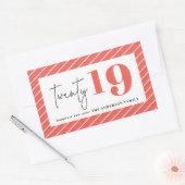 Sticker Rectangulaire Vingt ans de nouvelle année (Enveloppe)