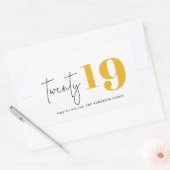 Sticker Rectangulaire Vingt ans de nouvelle année (Enveloppe)