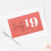 Sticker Rectangulaire Vingt ans de nouvelle année (Enveloppe)