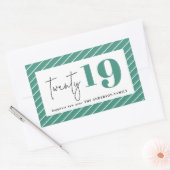 Sticker Rectangulaire Vingt ans de nouvelle année (Enveloppe)