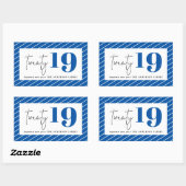 Sticker Rectangulaire Vingt ans de nouvelle année (Feuille)