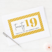 Sticker Rectangulaire Vingt ans de nouvelle année (Enveloppe)