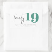 Sticker Rectangulaire Vingt ans de nouvelle année (Sac)