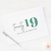 Sticker Rectangulaire Vingt ans de nouvelle année (Enveloppe)