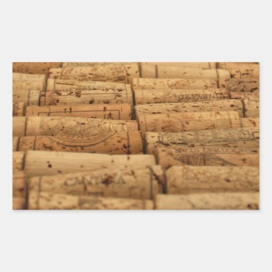 Sticker Rectangulaire Vins Corks (Devant)