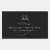 Sticker Rectangulaire Vins intemporels Monogram Crest Welcome Bag Noir (Devant)