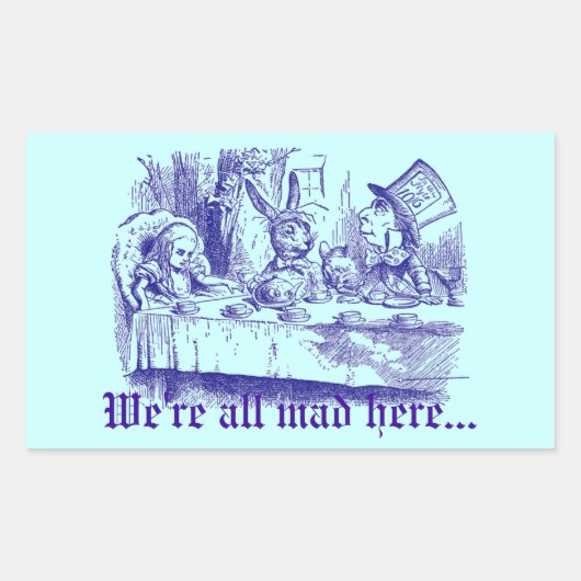 Sticker Rectangulaire Vintage Alice au pays des merveilles (Devant)