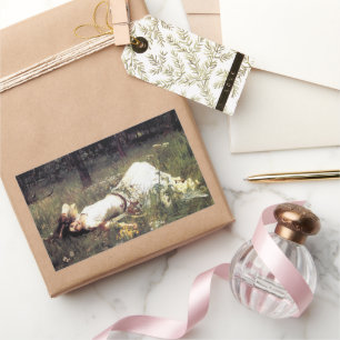 Sticker Rectangulaire Vintage Art John W. Waterhouse Ophelia
