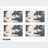 Sticker Rectangulaire Vintage bébé Jésus né (Feuille)