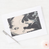 Sticker Rectangulaire Vintage bébé Jésus né (Enveloppe)