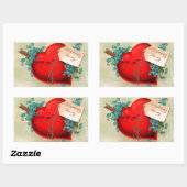 Sticker Rectangulaire Vintage Big Red (Feuille)