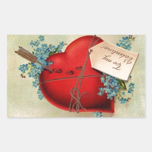 Sticker Rectangulaire Vintage Big Red (Devant)
