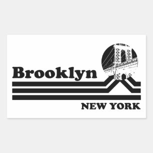 Sticker Rectangulaire Vintage Brooklyn New York