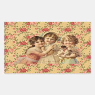 Sticker Rectangulaire Vintage Children