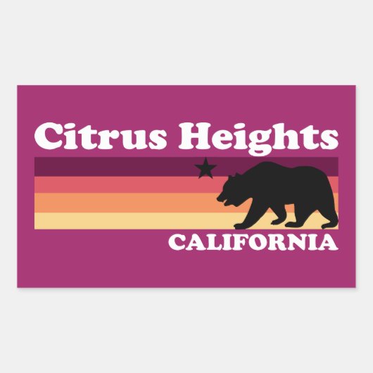 Sticker Rectangulaire Vintage Citrus Heights Californie (Devant)