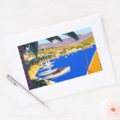 Sticker Rectangulaire Vintage Côte d'Azur (Enveloppe)