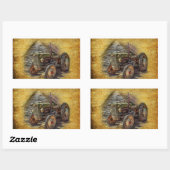 Sticker Rectangulaire Vintage Farm (Feuille)